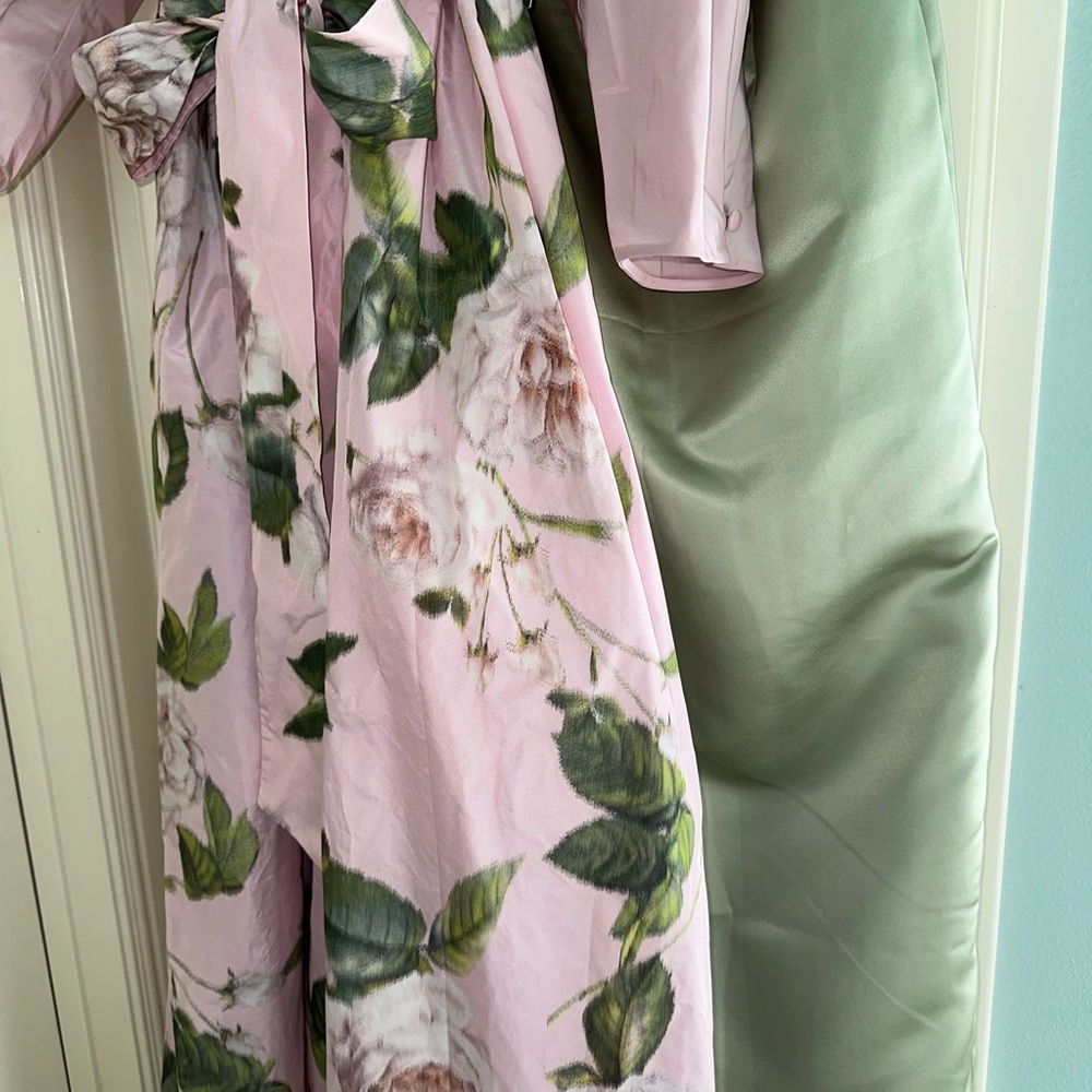Teri Jon Pink Floral Maxi Dress - Picture 8 of 9